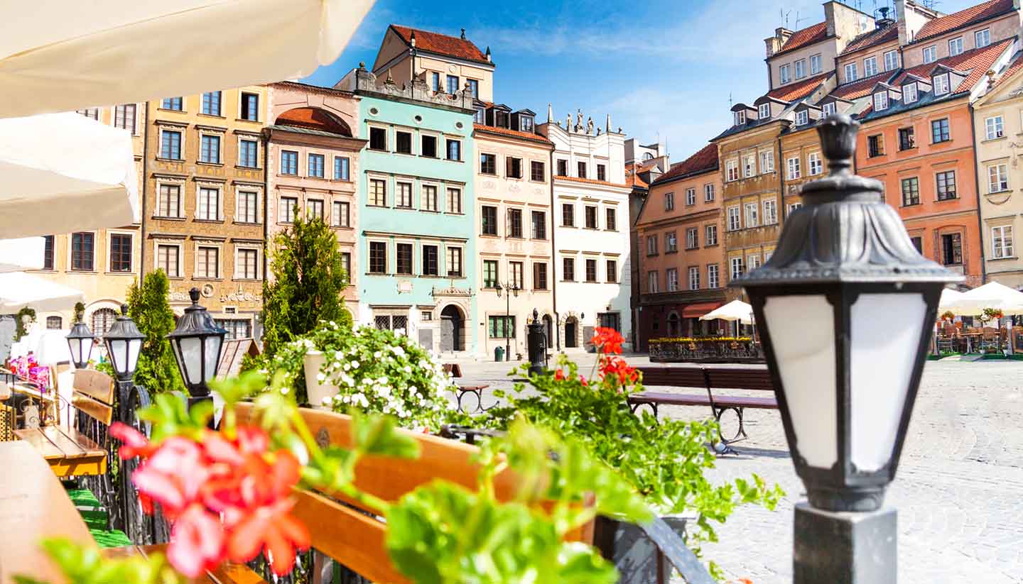 Warsaw - Old Town Square in Warsaw, Poland